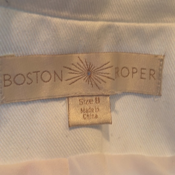 Boston Proper White Embroidered Embellished Blazer size 8 - Picture 8 of 10